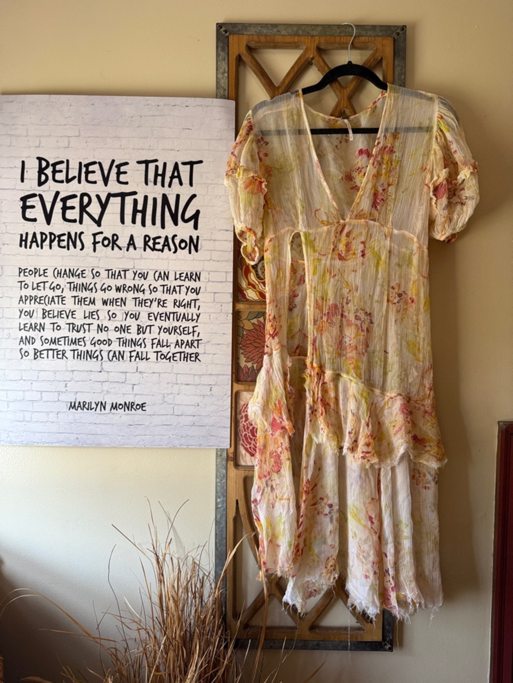 Free People Sheer Lightweight Floral Boho Shirt/Dress with flower silhouette
